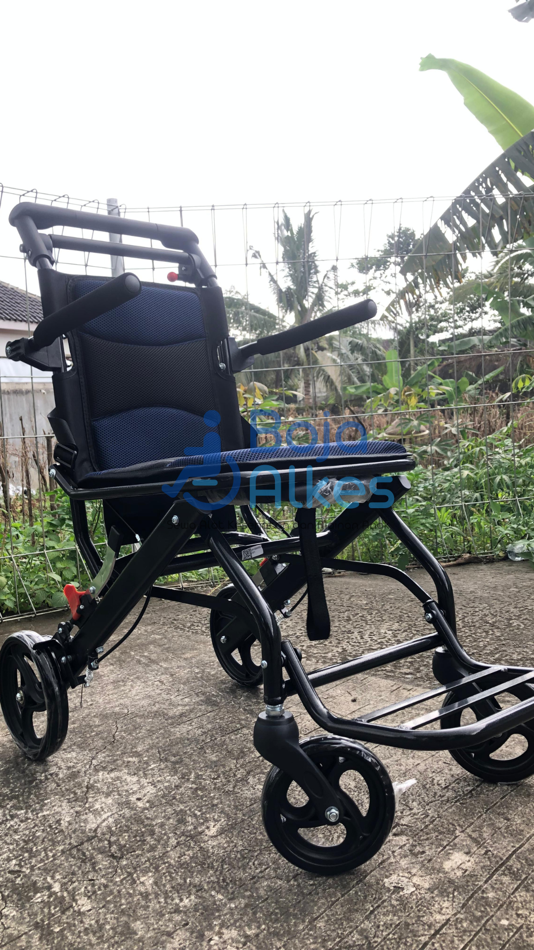 kursi roda traveling roda kecil boja alkes