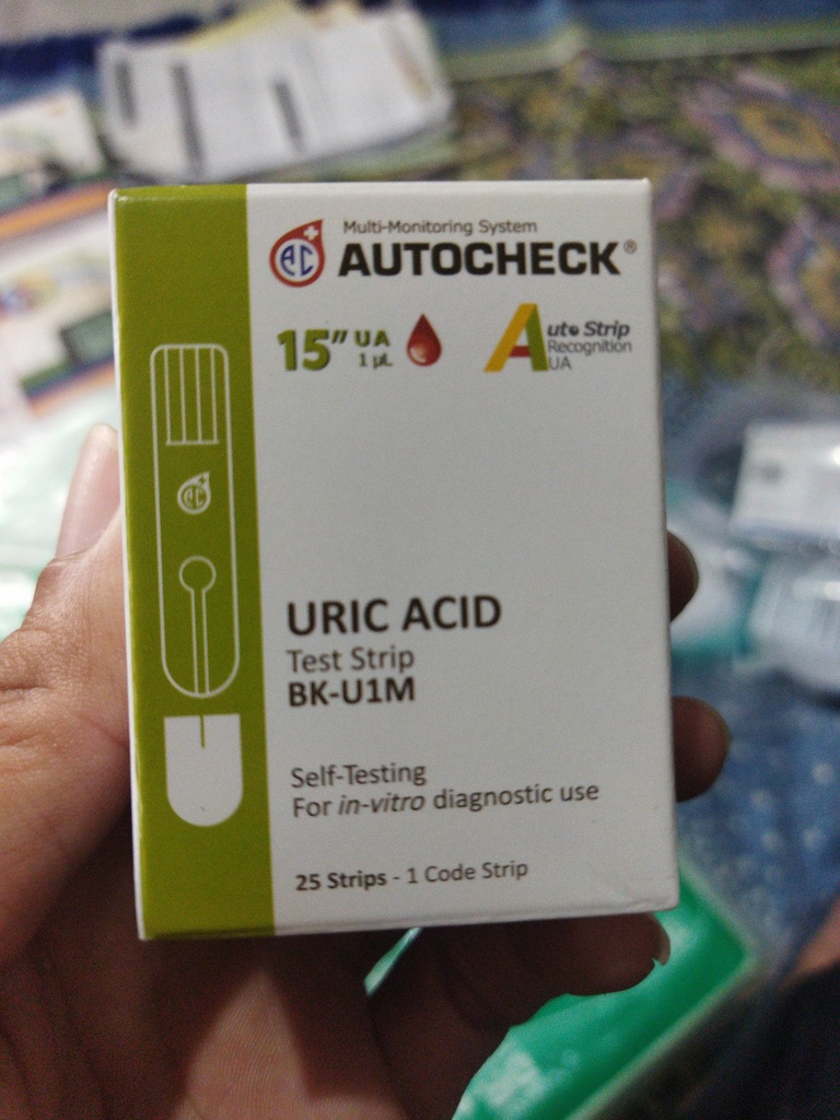 Strip Uric Acid (Asam Urat) Autocheck 25 Strip - BK-U1M