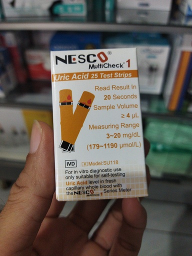 Strip Uric Acid (Asam Urat) Nesco 25 Strip - SU118
