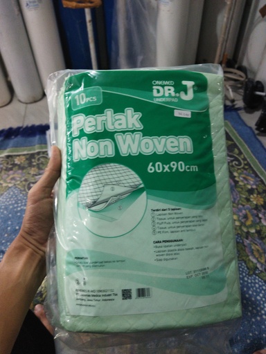 Underpad Dr. J Perlak Alas Popok 60 x 90 cm Onemed Isi 10 Pcs